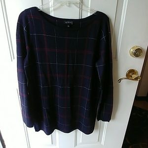 Plaid tunic sweater